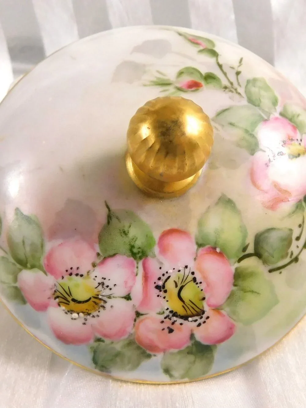 Hutschenreuther Signed Footed Covered Trinket Dish # 26840